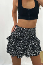 Load image into Gallery viewer, Printed Frill Trim Smocked Mini Skirt