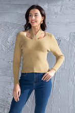 Load image into Gallery viewer, Halter Neck Long Sleeve Sweater