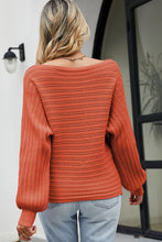 Load image into Gallery viewer, Boat Neck Batwing Sleeve Sweater