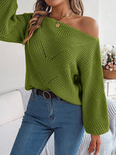 Load image into Gallery viewer, Openwork Long Sleeve Sweater