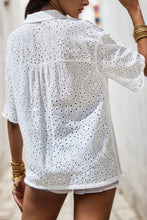 Load image into Gallery viewer, Eyelet Button Up Half Sleeve Shirt