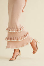 Load image into Gallery viewer, CONTRAST RUFFLED BOTTOM HEM SLEEVELESS KNIT MAXI