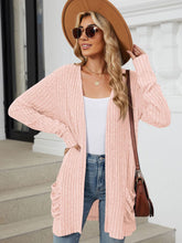 Load image into Gallery viewer, Pocketed Open Front Long Sleeve Cardigan