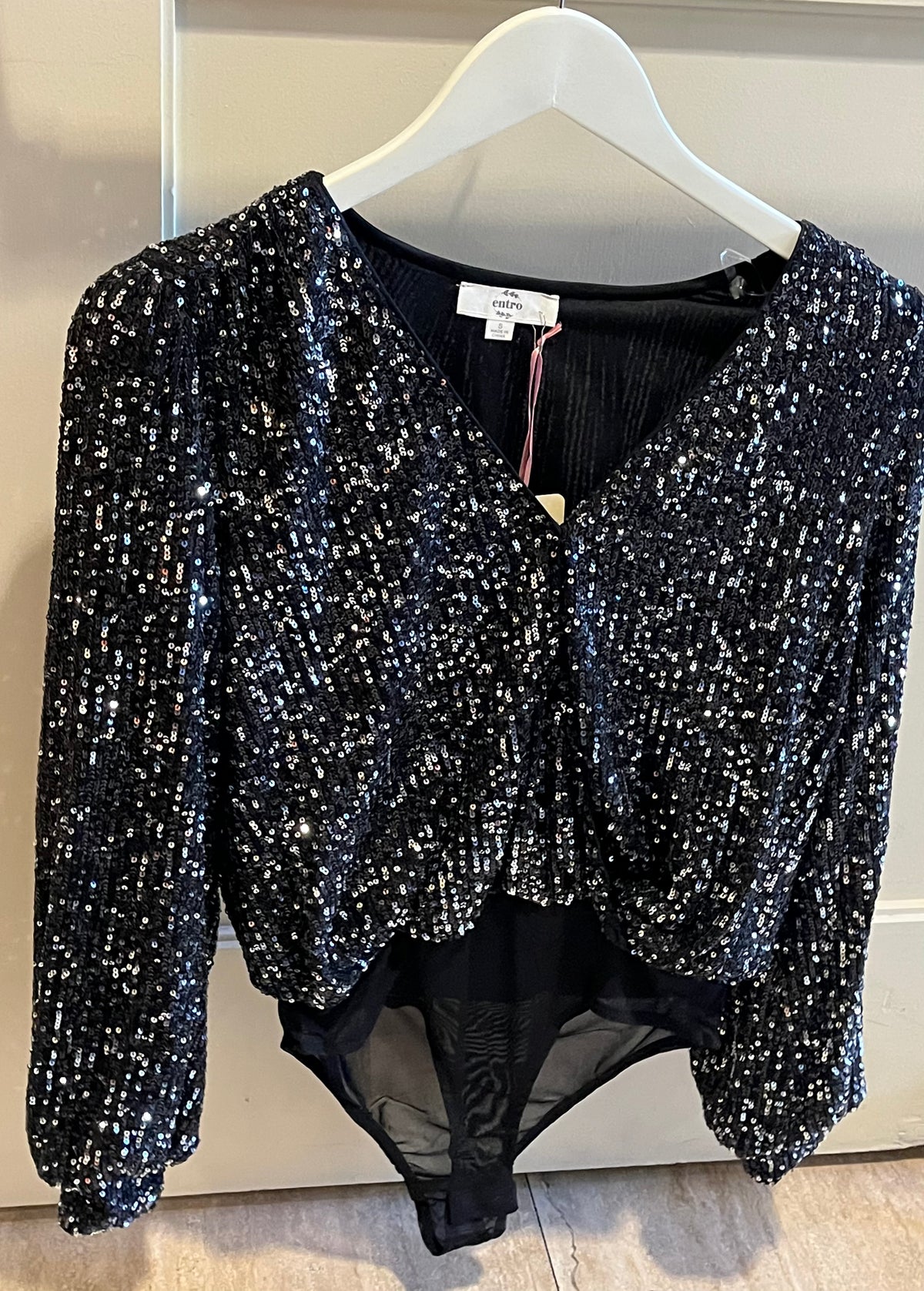 *SALE* Sequin long sleeve bodysuit