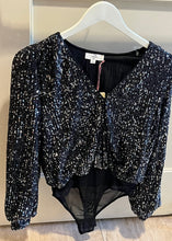 Load image into Gallery viewer, Sequin long sleeve bodysuit