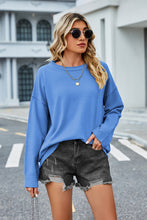 Load image into Gallery viewer, Round Neck Dropped Shoulder Sweater