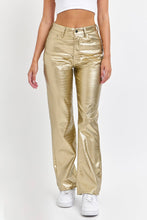 Load image into Gallery viewer, AM19510RS-GD Gold Faux Leather Dad Pant : 1