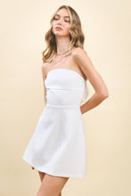Load image into Gallery viewer, (Copy) CD05295-Strapless Tailored Fit and Flare Bow Detail Dress: Baby Blue / M