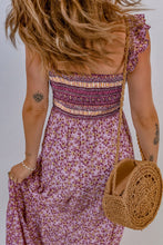 Load image into Gallery viewer, Floral Square Neck Maxi Dress