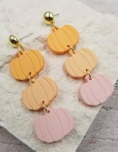 Halloween Pumpkin Drop Earrings