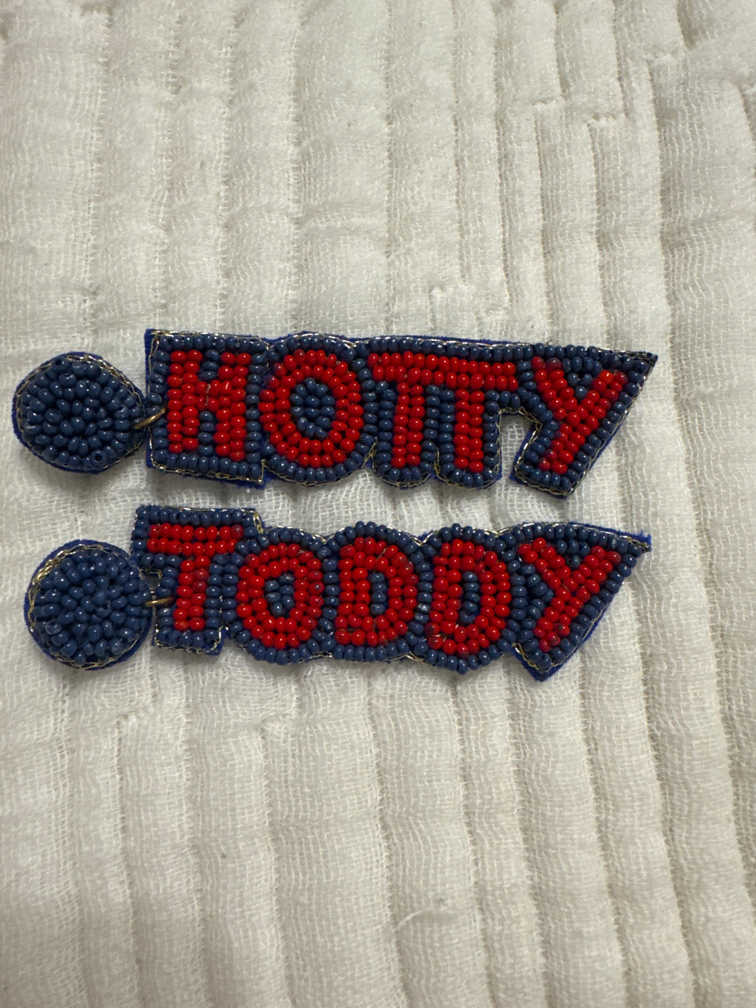 Hotty Toddy Blue/Red Earrings