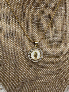 Gold Virgin Mary Neclace