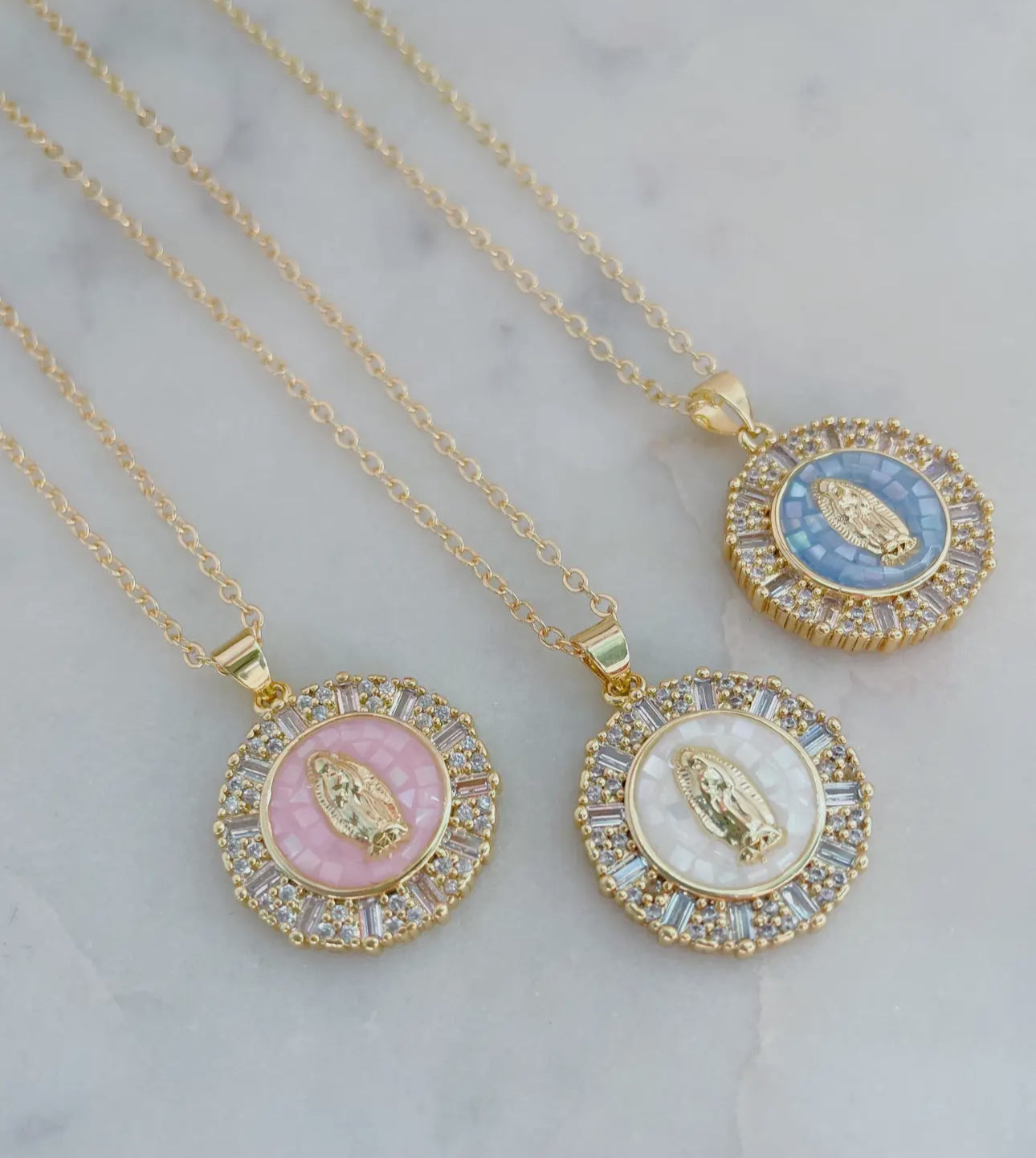 Gold Virgin Mary Neclace