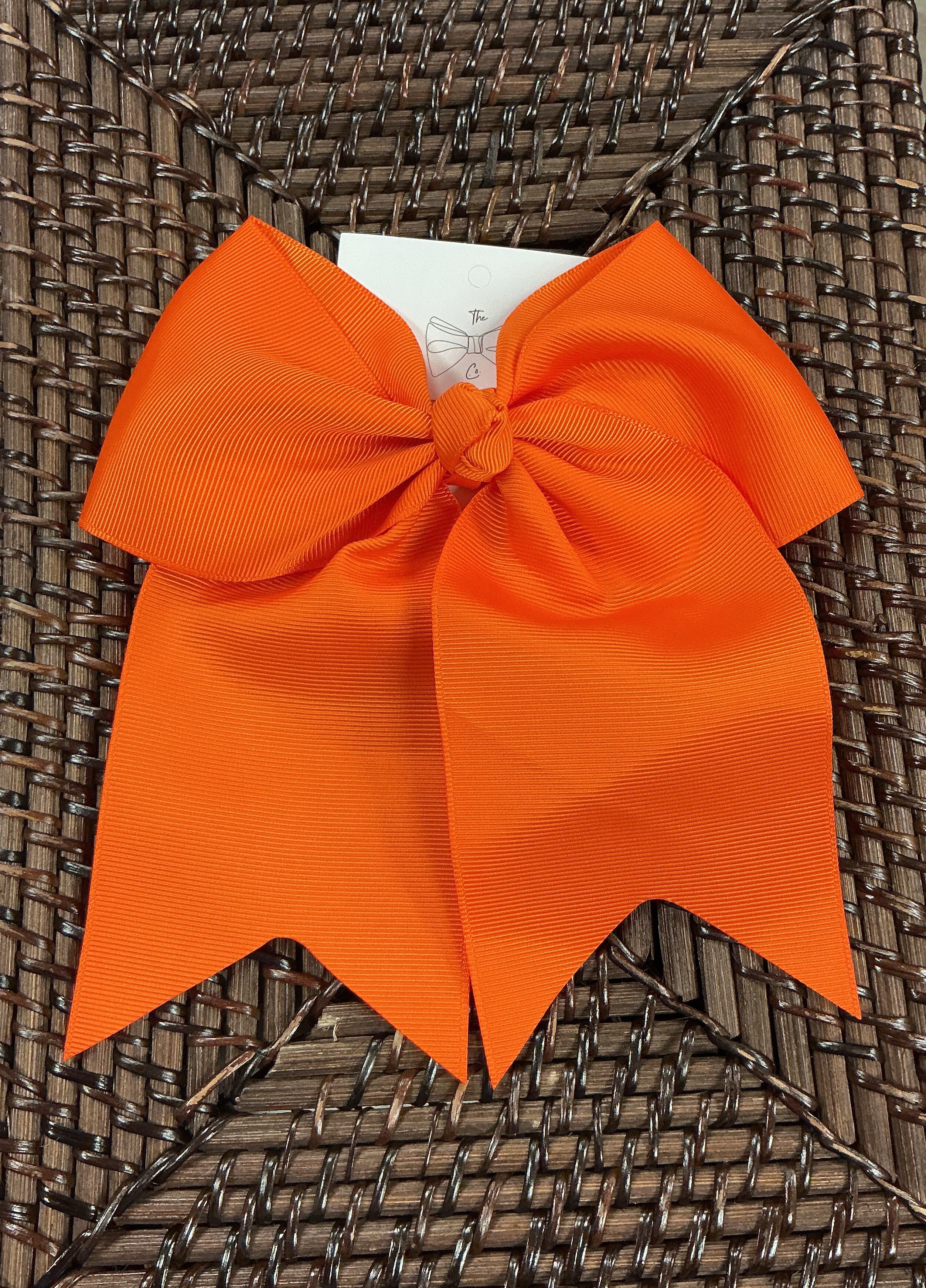 Big Solid Cheer Bow with Alligator Clip - Game Day