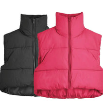 Load image into Gallery viewer, Sleeveless High Neck Puffer Jacket