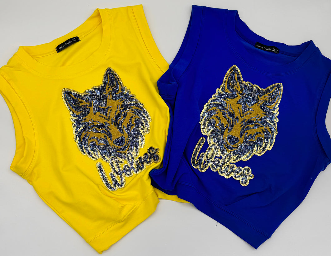 Pre-Order/Wolves yoga cotton top