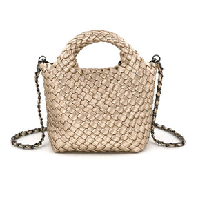 Woven clutch bag  with strap and coin pouch