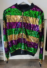 Load image into Gallery viewer, Mardi Gras Zipper Jacket