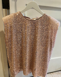 Gold Sequin sleeveless top