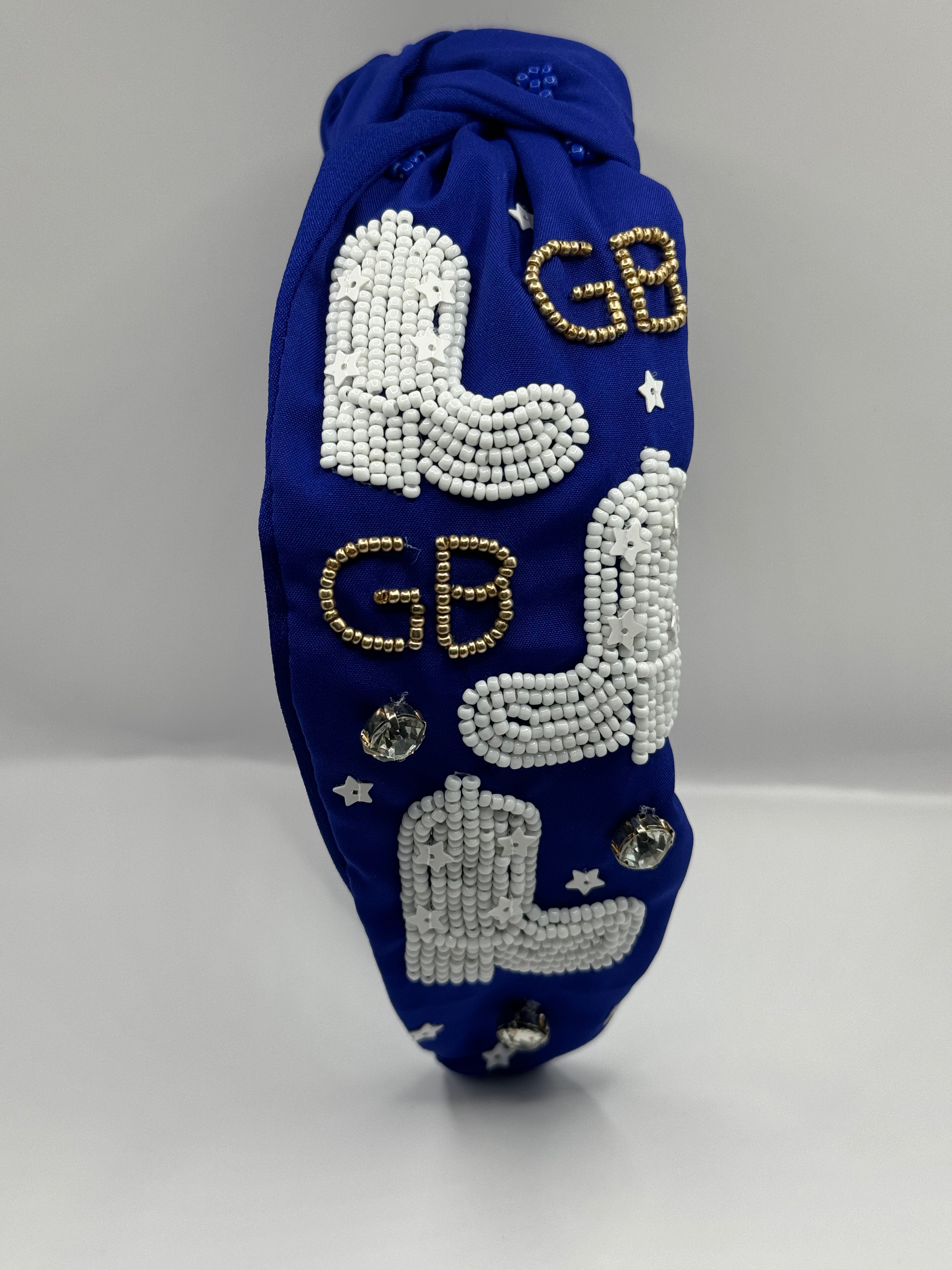 Game Day Headband Golden Blue