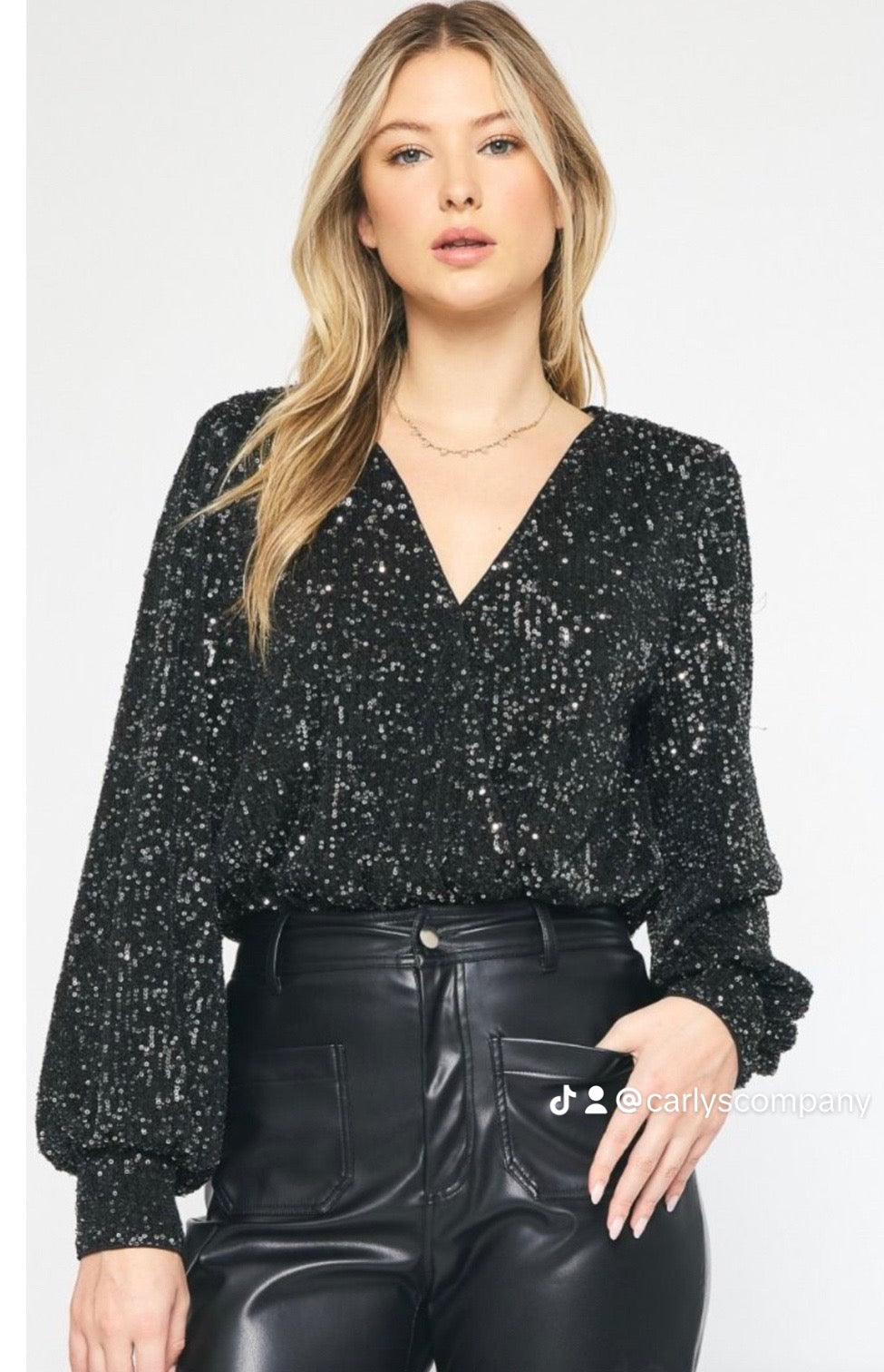 *SALE* Sequin long sleeve bodysuit