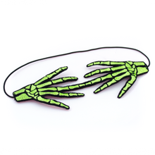 Load image into Gallery viewer, Embroidered Skeleton Hand Headband: Lavender