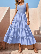 Load image into Gallery viewer, Tiered Smocked Wide Strap Dress