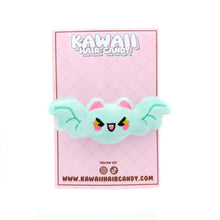 Load image into Gallery viewer, Kawaii Bat Plush Hair Clip: Mint