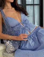 Load image into Gallery viewer, Gingham Sleeveless Top and Skirt Set