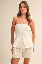 Load image into Gallery viewer, PEPLUM TUBE TOP AND SHORTS