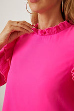 Load image into Gallery viewer, Frill Ruffled Three-Quarter Sleeve Blouse