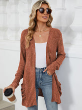 Load image into Gallery viewer, Pocketed Open Front Long Sleeve Cardigan