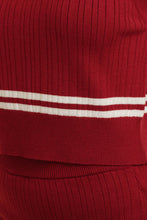 Load image into Gallery viewer, HIGH WAISTED KNIT STRIPED MINI SKIRT: Baby Blue / L