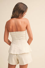 Load image into Gallery viewer, PEPLUM TUBE TOP AND SHORTS
