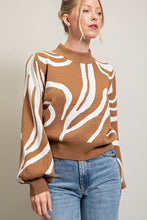 Load image into Gallery viewer, Mock Neck Printed Sweater