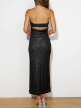 Load image into Gallery viewer, Sequin Cutout Tube Dress