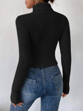 Load image into Gallery viewer, Ribbed Turtleneck Long Sleeve Sweater