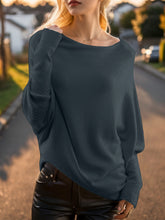 Load image into Gallery viewer, Texture Round Neck Long Sleeve Sweater