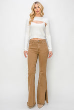 Load image into Gallery viewer, RISEN Bailey Full Size High Waist Side Slit Flare Jeans