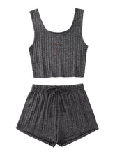 Load image into Gallery viewer, Scoop Neck Top and Shorts Lounge Set