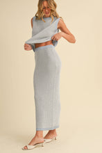 Load image into Gallery viewer, SWEATER SLEEVELESS TOP AND MAXI PENCIL SKIRT SET