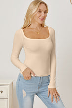 Load image into Gallery viewer, Square Neck Long Sleeve T-Shirt