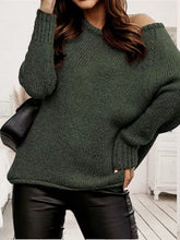 Load image into Gallery viewer, One Shoulder Long Sleeve Sweater