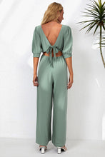 Load image into Gallery viewer, V-Neck Half Sleeve Jumpsuit