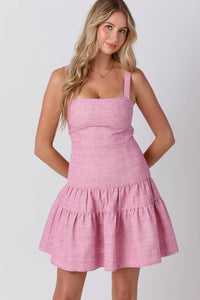Tweed Tiered Sleeveless Mini Dress