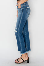 Load image into Gallery viewer, RISEN Full Size Frayed Step Hem Ankle Straight Jeans