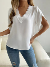 Load image into Gallery viewer, V-Neck Short Sleeve Blouse