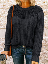 Load image into Gallery viewer, Round Neck Rib-Knit Sweater