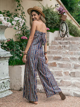 Load image into Gallery viewer, Tied Printed Tube Wide Leg Jumpsuit