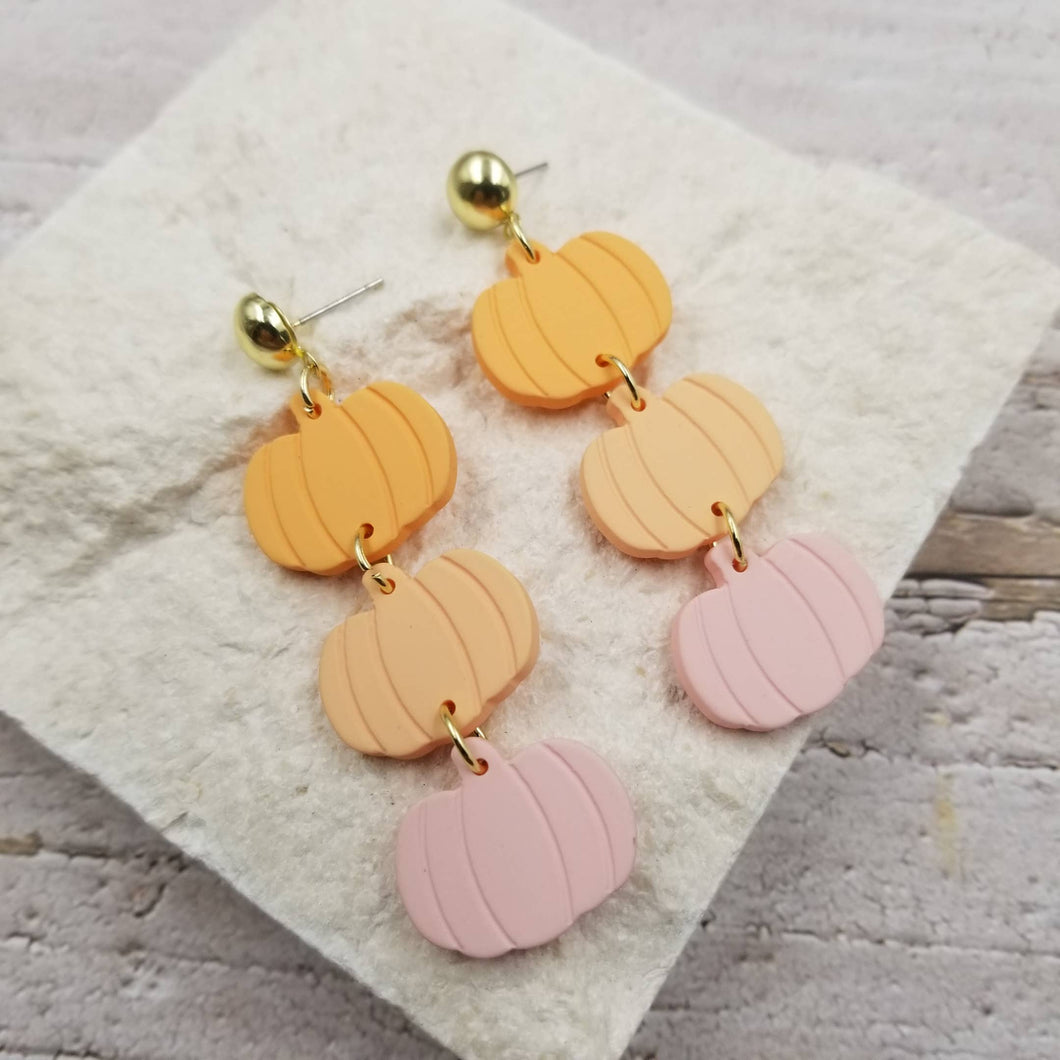 Halloween Pumpkin Drop Earrings